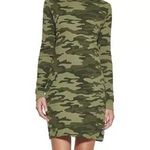 Calvin Klein long sleeve green Camo Print Hoodie mini Dress size medium Photo 0