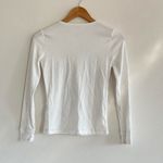 Madewell Ribbed Button-Front Cardigan in Eyelet White, Size XXS Photo 11