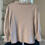 Madewell Mockneck Top, Tan/White, Medium Photo 0