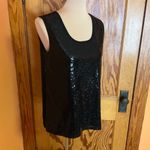 Vtg 90s sequined black tank top Size M Photo 8