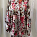 Victoria's Secret Women's Light Blue Pink Floral Robe XS/S Photo 0