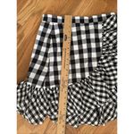 J Crew Skirt Womens 2 Black White Gingham Mini Asymmetric Ruffle Wrap A Line Photo 2