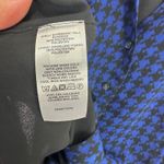 Ann Taylor XS Blue Houndstooth Sheer Ruffle Blouse Preppy Academia Office Chic Photo 2