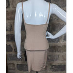 LULU'S Bodycon Mini Dress‎ Tan Bateau Spaghetti Straps Size Small Photo 4