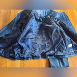 Jessica London Vintage Blue Collarless Leather  Jacket, Size 20W Photo 2