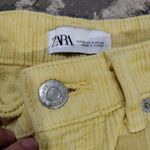 ZARA yellow flare wide leg corduroy pants Photo 2
