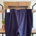 Talbots NWT  Montauk Navy High-Rise Flare Ankle Ponte Knit Career Dress Pant 18WP Photo 5