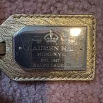 Lauren Ralph Lauren Metallic Gold Leather Crossbody shoulder Bag Photo 4