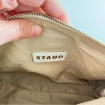 STAUD  White Leather Make Up Bag Cosmetic Bag Dopp Bag Photo 5