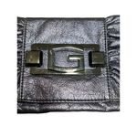 Guess  Blue Metallic Clutch Wristlet Gunmetal Hardware Magnetic Closure 12" x 5.5 Photo 1
