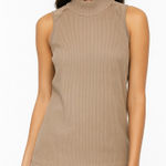ZARA  Tan Ribbed Sleeveless Top Photo 0