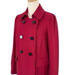 Gerard Darel Wool Double-Breasted Peacoat Red Pink Sz 42FR 10US Photo 8
