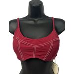Gottex ‎ Bikini Top Womens USA 10 Red White Contrast Stitch Swim Photo 1