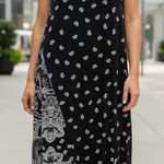Chico's NWT  Bandana Harmony Black and White Asymmetrical MIDI Dress Photo 0