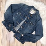 J.Crew Women's Distressed Denim Blue Jacket Pocket Front Size Small NEW Photo 0