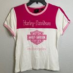 Harley Davidson Sequin White/Pink Baby TShirt Size Large White Photo 0
