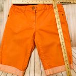 Rafaella  Jeans Orange Long Bermuda Shorts Size 6 Photo 3