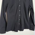 Loft Ann Taylor  Black Fitted Dress Shirt Women’s Size 6 Stretch Classic Career Photo 2