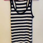 Abercrombie & Fitch Y2K Stretch Tank Top Tulle Trim Blue White Stripes Size M Photo 0