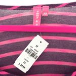 Emma & Sam new LF ᯾ Oversized Stripe Hi Lo Handkerchief Hem Tee ᯾ T Shirt Top XS Photo 3