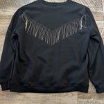 Black Blondie Graphic Sweatshirt with Fringe Size M Photo 3