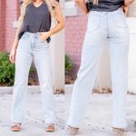 Judy Blue High Rise Control Top Straight Fit Jeans Vintage Light Blue Wash Photo 9