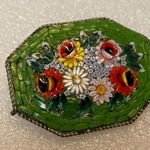 Antique Flower Mosaic Italy Brooch Photo 3