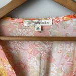 Rewind  Floral Bright Colorful Button Front Flutter Sleeve Skater Dress Photo 2