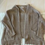 Lou & grey  Tan Knit Cardigan Sweater Photo 2