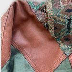 VTG 80s East West Patchwork Bomber Puffer Jacket Womens M Boho Cowgirl Grunge Green Size M Photo 6
