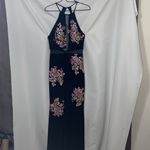 XScape WO SIZE 10 LONG MAXI EVENING DRESS BLACK BEADED EMBROIDERED FLORAL DESIGN Photo 13