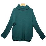 Abercrombie & Fitch Teal Green Chunky Knit Long Sleeve Turtleneck Sweater Size M Photo 0