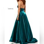 Sherri Hill Green Ballgown with Pockets Size 2 Photo 2