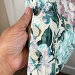 J.Jill  Floral Spring Blue Pink Flowers Linen Stretch Pants Size Large EUC #2778 Photo 3