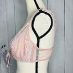 Victoria's Secret  Dusty Rose Pink Lace Plunge Bra Size 38D Tie Front Photo 4