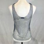 Faded Rose silver studded rhinestone sparkling mesh top size large NWT Photo 3