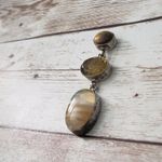 Vintage Pendant Stone Trio Dangle Photo 2