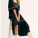 Free People  I'm The One Maxi Dress Black Small NWT Witchy Bohemian Gypsy Gauze Photo 3