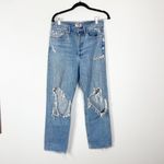 AGOLDE Women's 27 90s Mid Rise Loose Fit Distressed Light Wash Button Fly Jeans Photo 2