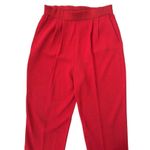 St. John Collection Santana Knit Marie Gray Red Crop Pants Pleated Pocket Size 6 Photo 3