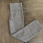 Free People Linen Blend Gingham Crop Pants Size: Small Color: Black/White Photo 1