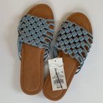 Universal Thread Blue Knot Suede Sandals Size 7 Photo 0