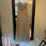 Lulus NWT Lulu’s Dreamy Destiny Sage Green Pleated Backless Maxi Dress 👗 Photo 3
