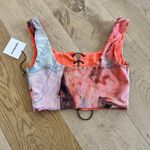 superdown  - Kayla Lace Up Crop Top in Orange Photo 4