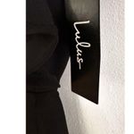 Lulus NWT LULU’S Positively Beaming Backless Ruffled Mini Dress Small Black Photo 8