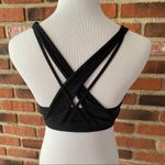 Athleta  Black Strappy mesh sports bra Sz S Photo 10
