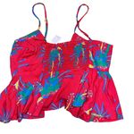 Honey Punch  Red Tropical Camisole sz Medium Photo 4