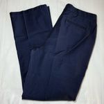 Lands' End  Pants Women's Size 14 Navy Blue Straight Leg Trousers High Rise Pant Photo 11