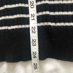 LRL Striped Long Sleeve Pullover V Neck Cotton Sweater Black& White 🌸HP M Size L Photo 2