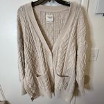 Abercrombie & Fitch  Taupe Cable Knit Cardigan Photo 4